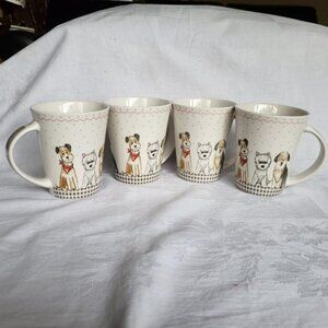 Set of 4 Casa Signature Dog Mugs